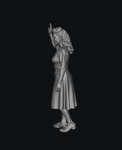 SW9567 1940 Female Waving D 1:35/1:32 Scale 'Hand Painted'