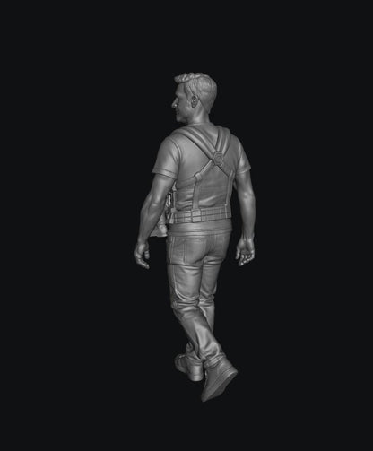 SW8300 Dad Carrying Baby in Harness 1:35/1:32 Scale 'Hand Painted'