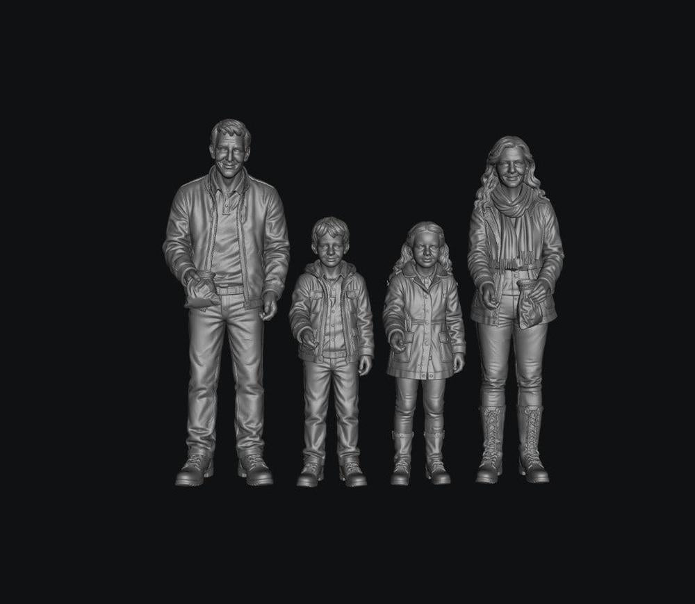 SW8301 Family Standing Feeding Animals 2 1:35/1:32 Scale 'Hand Painted'