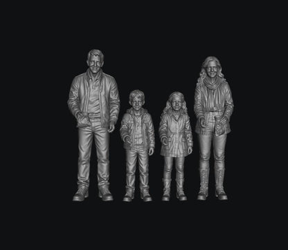 SW8301 Family Standing Feeding Animals 2 1:35/1:32 Scale 'Hand Painted'