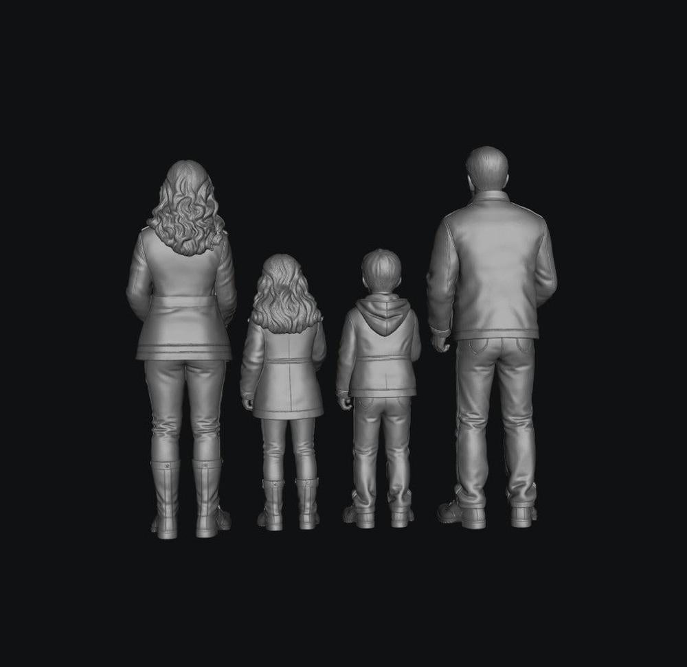 SW8301 Family Standing Feeding Animals 2 1:35/1:32 Scale 'Hand Painted'