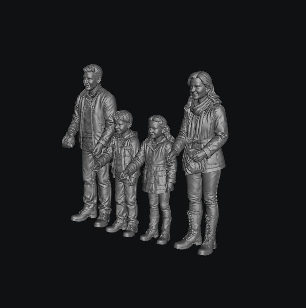 SW8301 Family Standing Feeding Animals 2 1:35/1:32 Scale 'Hand Painted'
