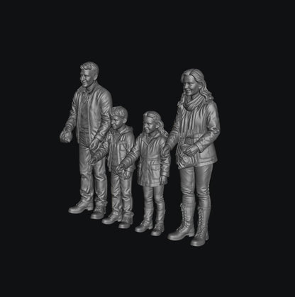 SW8301 Family Standing Feeding Animals 2 1:35/1:32 Scale 'Hand Painted'