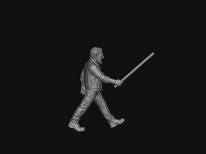 SW8327 Male Farmer Shouting and Waving Polypipe to Get Cows Moving 1:35/1:32 Scale 'Hand Painted'