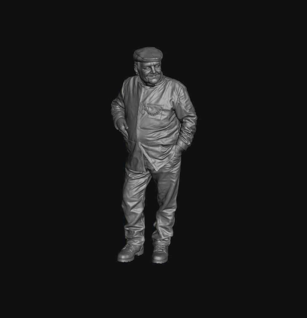 SW9332 Fred Dibnah MBE English Steeplejack 1:35/1:32 Scale 'Hand Painted'