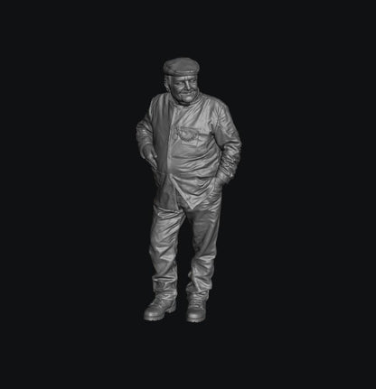 SW9332 Fred Dibnah MBE English Steeplejack 1:35/1:32 Scale 'Hand Painted'