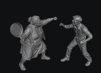 SW8337 Angry Pensioner Couple Standoff 1:35/1:32 Scale 'Hand Painted'