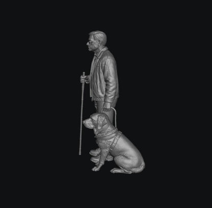 SW9347 Blind Man and Guide Dog 1:35/1:32 Scale 'Hand Painted'