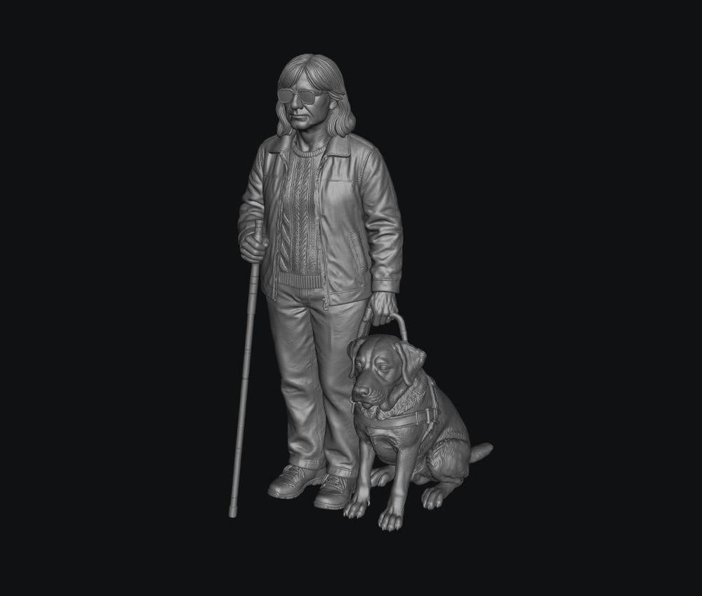 SW9355 Blind Women and Guide Dog 1:35/1:32 Scale 'Hand Painted'