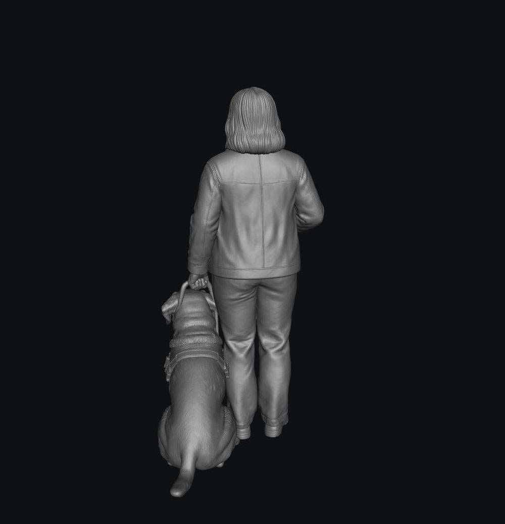 SW9355 Blind Women and Guide Dog 1:35/1:32 Scale 'Hand Painted'