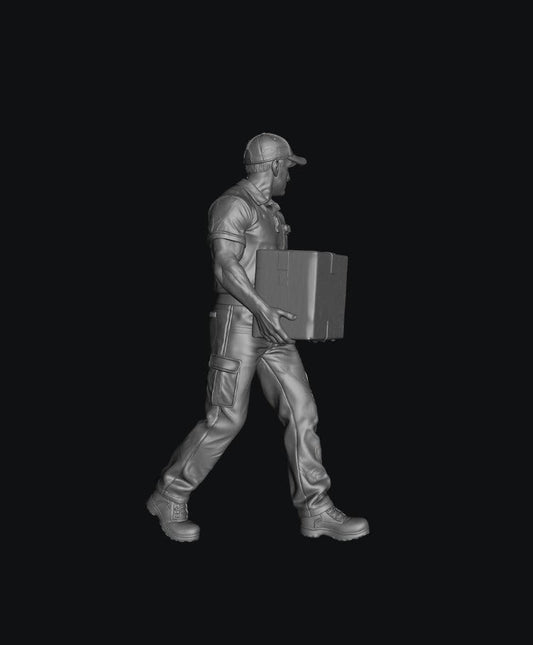 SW9605 Removels Company Workers 2 1:35/1:32 Scale 'Hand Painted'