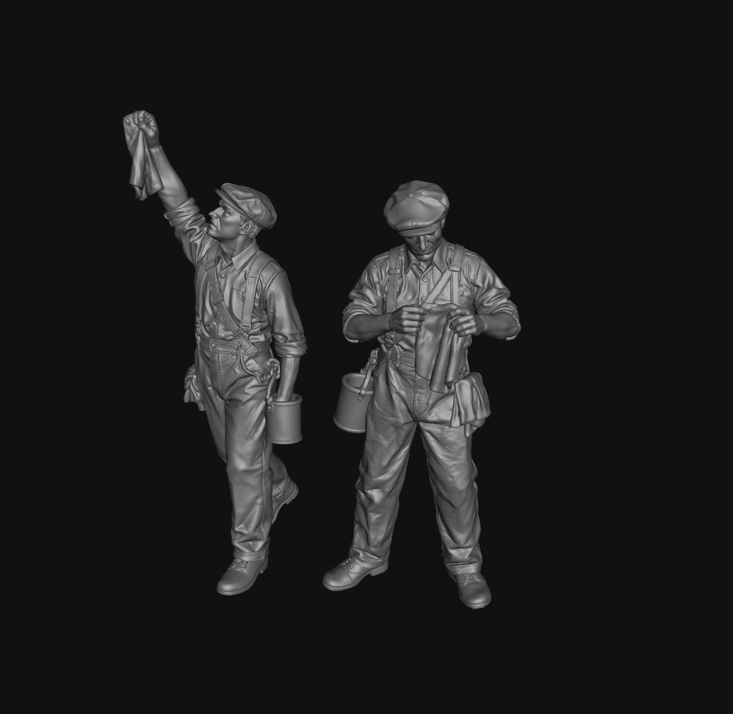 SW9369 Window Cleaners 1:35/1:32 Scale 'Hand Painted'