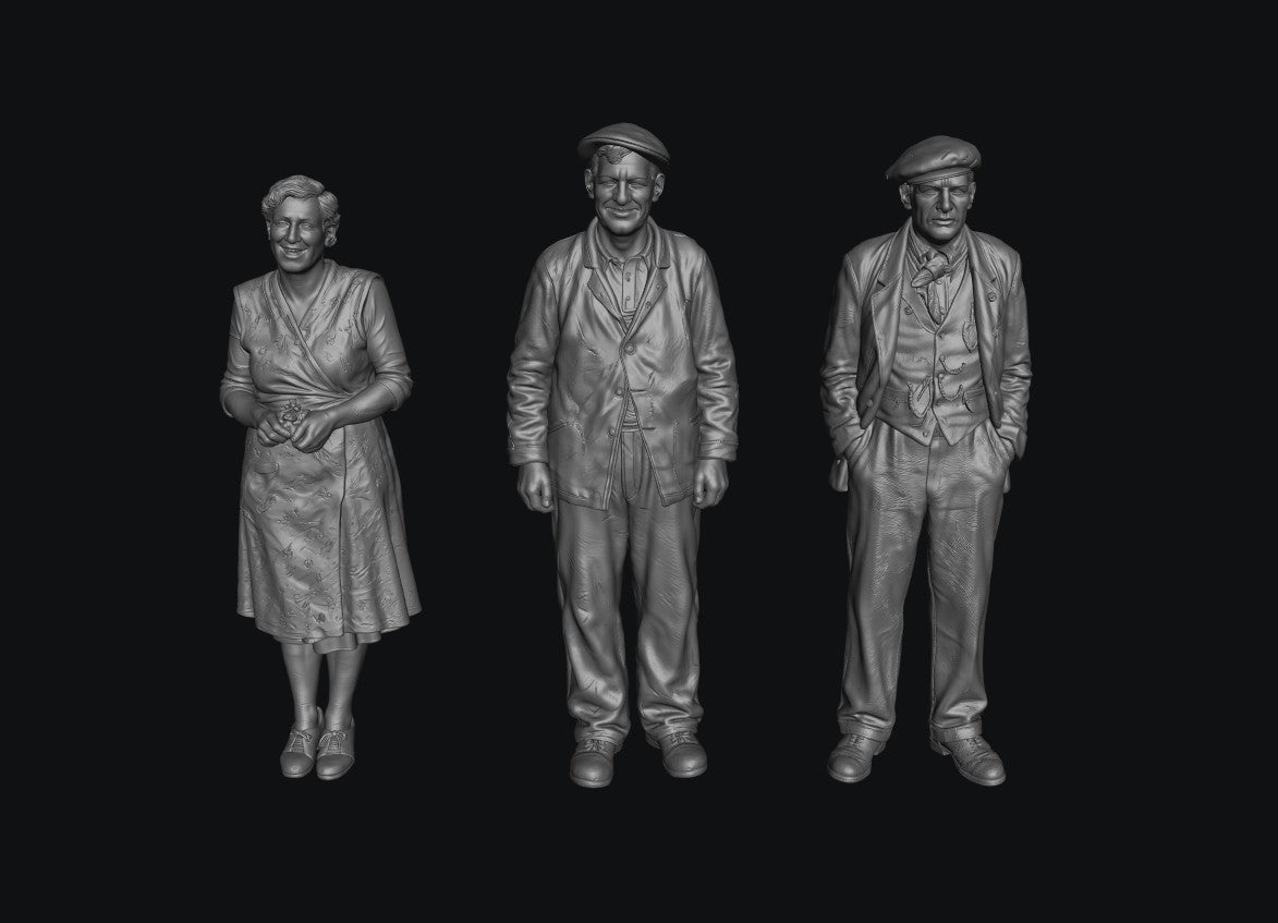 SW9616 1940 Street People 1:35/1:32 Scale 'Hand Painted'
