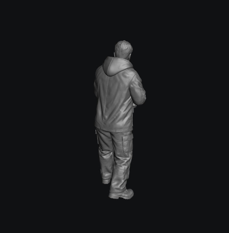 SW5047 Car Wash Man 1 1:35/1:32 Scale 'Hand Painted'