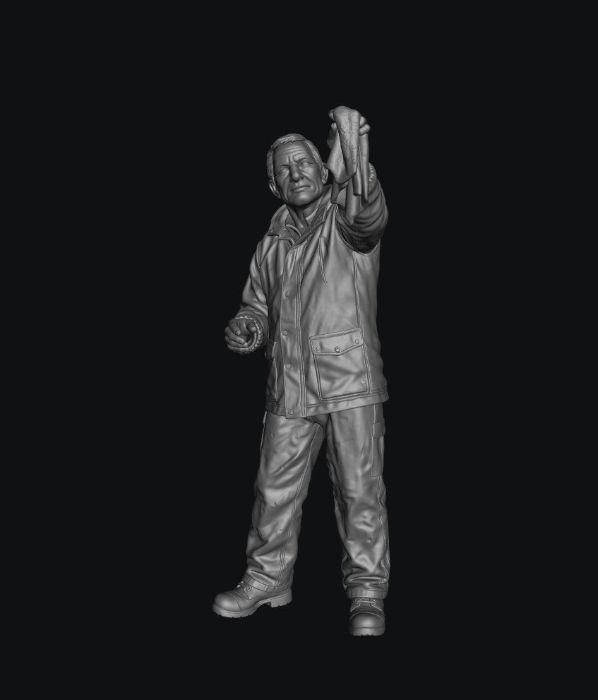 SW5047 Car Wash Man 3 1:35/1:32 Scale 'Hand Painted'