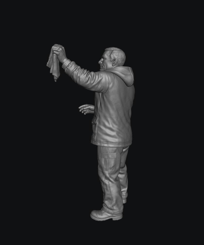 SW5047 Car Wash Man 3 1:35/1:32 Scale 'Hand Painted'