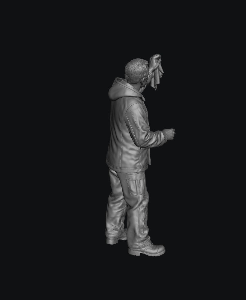 SW5047 Car Wash Man 3 1:35/1:32 Scale 'Hand Painted'