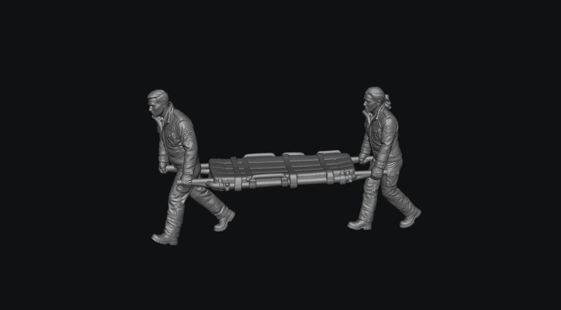 WOSC999 - Trackside Rescue Crew - Paramedics with Stretcher