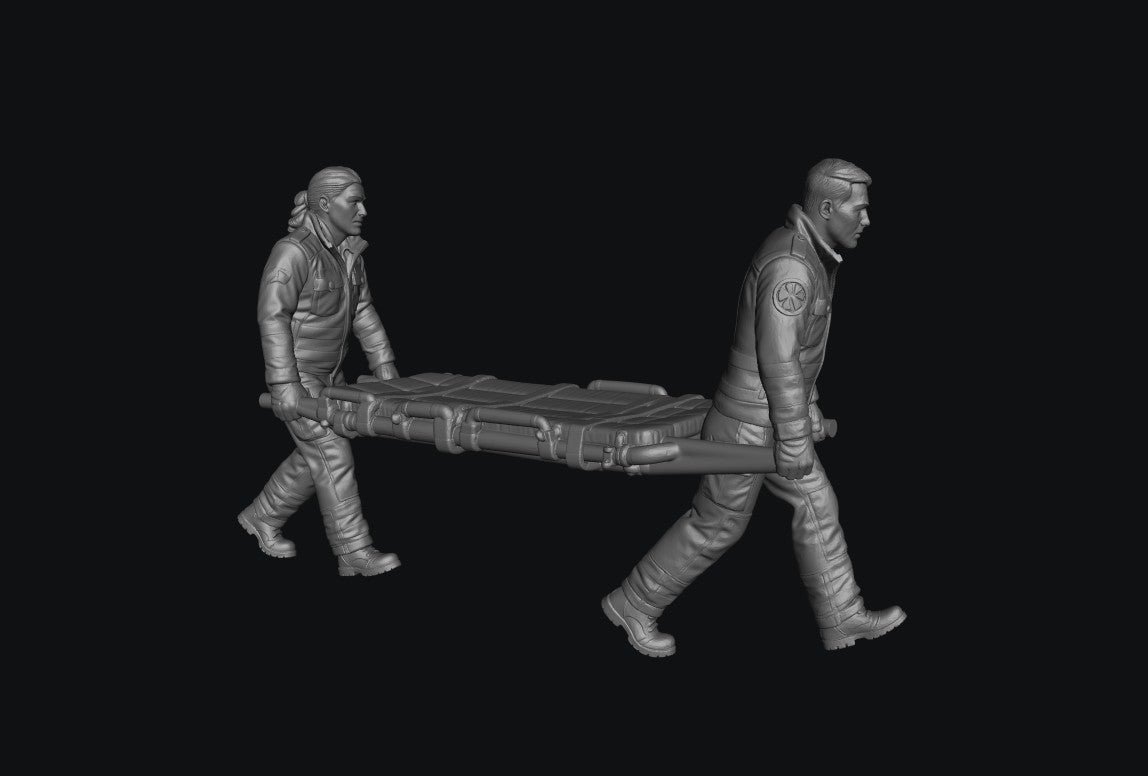 WOSC999 - Trackside Rescue Crew - Paramedics with Stretcher