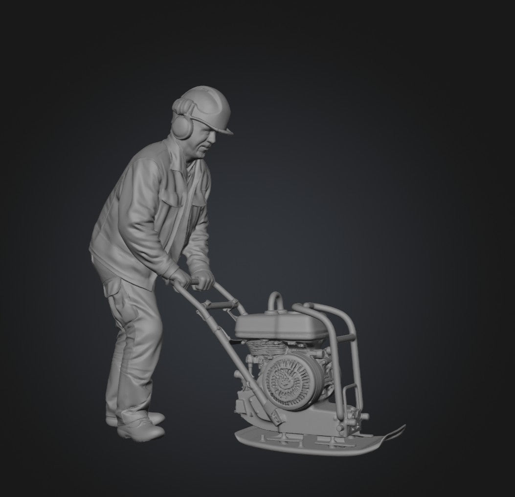 SW9305 Modern Road Workers - 12 With Compactor Plate