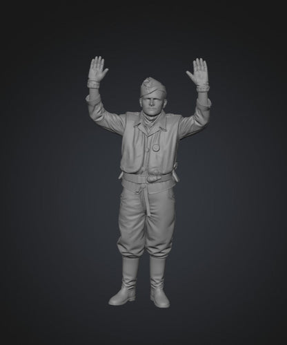 SW5109 WW2 German Pilot Hands Up - POW