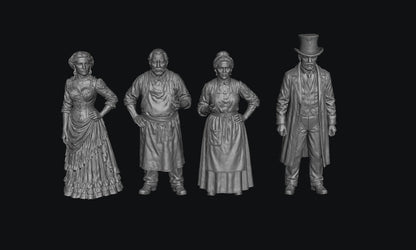 SW3335 Wild West Shop Keepers-Undertaker-Bar Girl