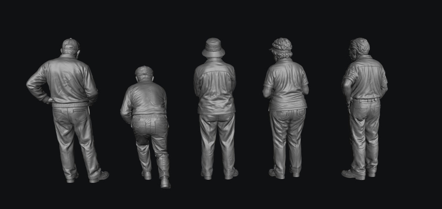 SW9352 Grass Lawn Bowls Figures