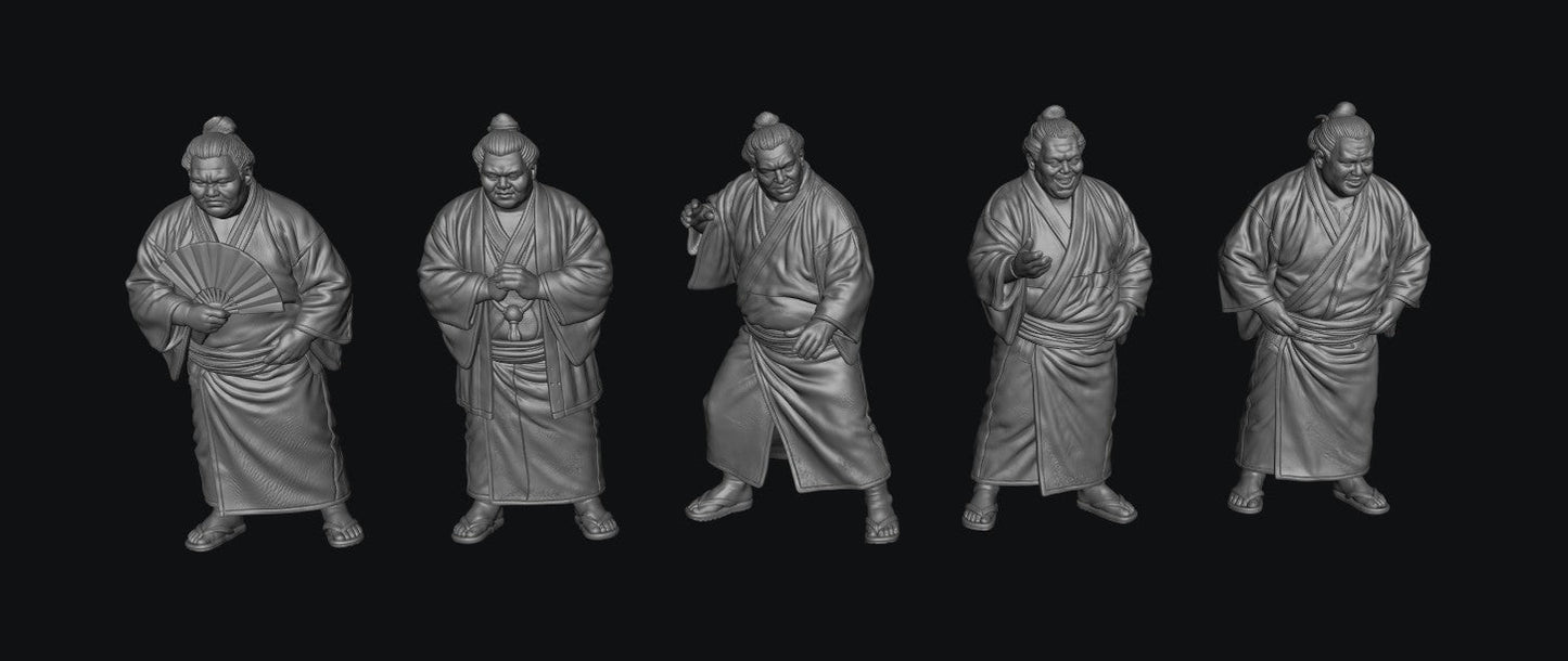 SW9341 Sumo Wrestlers 1:35/1:32 Scale 'Hand Painted'