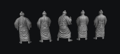 SW9341 Sumo Wrestlers 1:35/1:32 Scale 'Hand Painted'