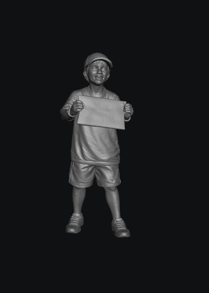 WOSC014 - Motorsport Fan Zone - Enthusiastic Young Fan 1:35/1:32 Scale 'Hand Painted'
