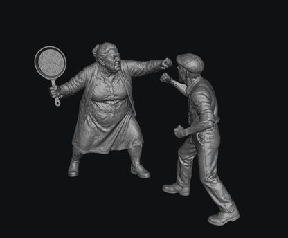 SW8337 Angry Pensioner Couple Standoff 1:35/1:32 Scale 'Hand Painted'