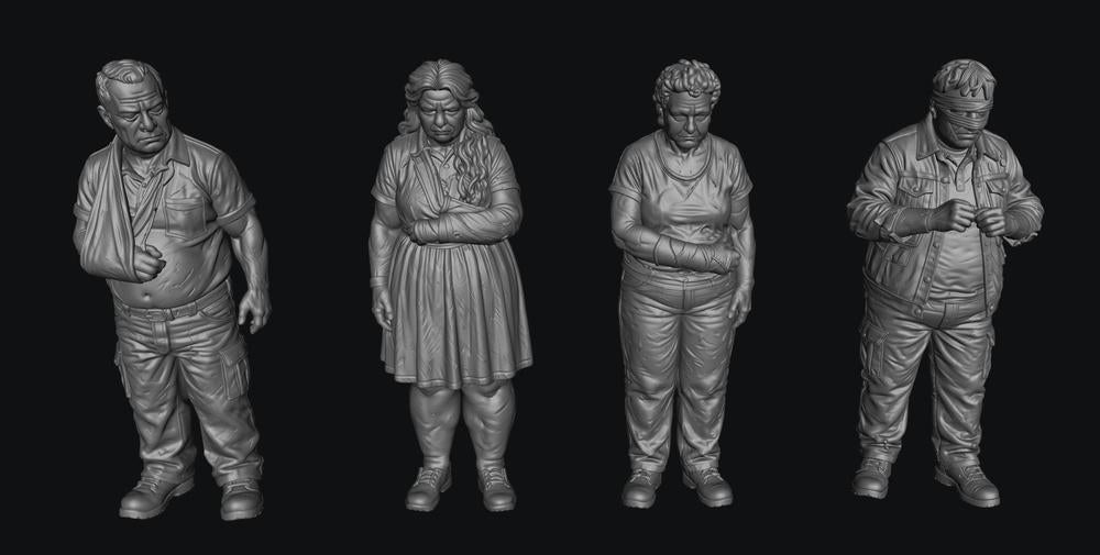 SW8314 Older Injured Patients 1:35/1:32 Scale 'Hand Painted'