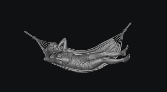 SW9570 Female Relaxing in a Hammock 1:35/1:32 Scale 'Hand Painted'
