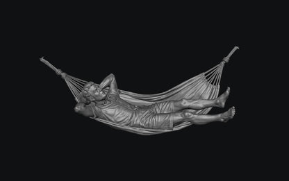 SW9570 Man Relaxing in a Hammock 1:35/1:32 Scale 'Hand Painted'