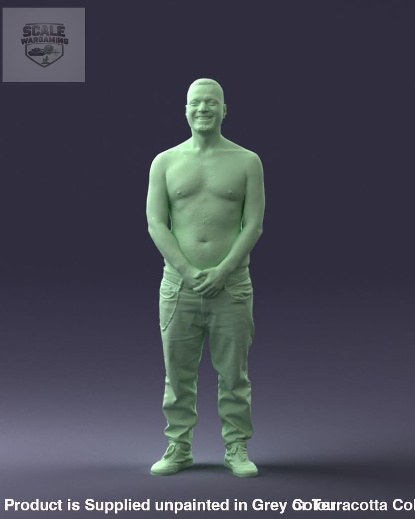 Male Bare Chested Looking For Trouble Figure