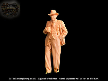 S3Ds0064 Male And Pint Mug Ww2 Era Figure