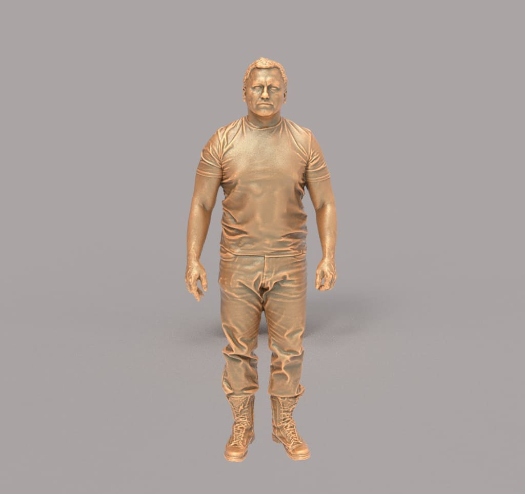 132s-0102 Male Farmer Figure