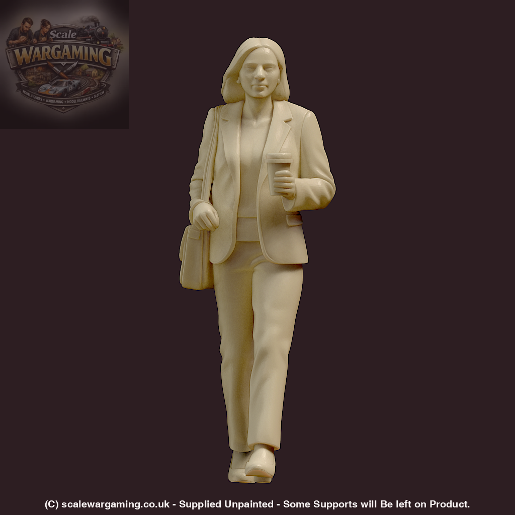 MM4168 Female Walking with Coffee Figure