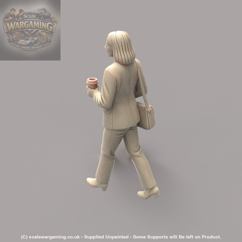 MM4168 Female Walking with Coffee Figure