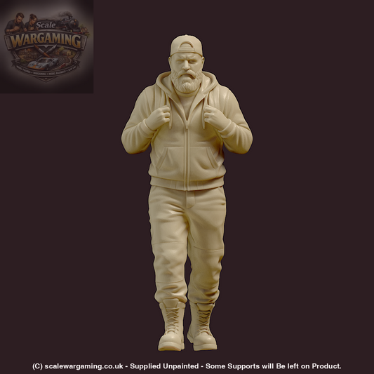 MM4175 Male with Beard Walking with Backpack Figure