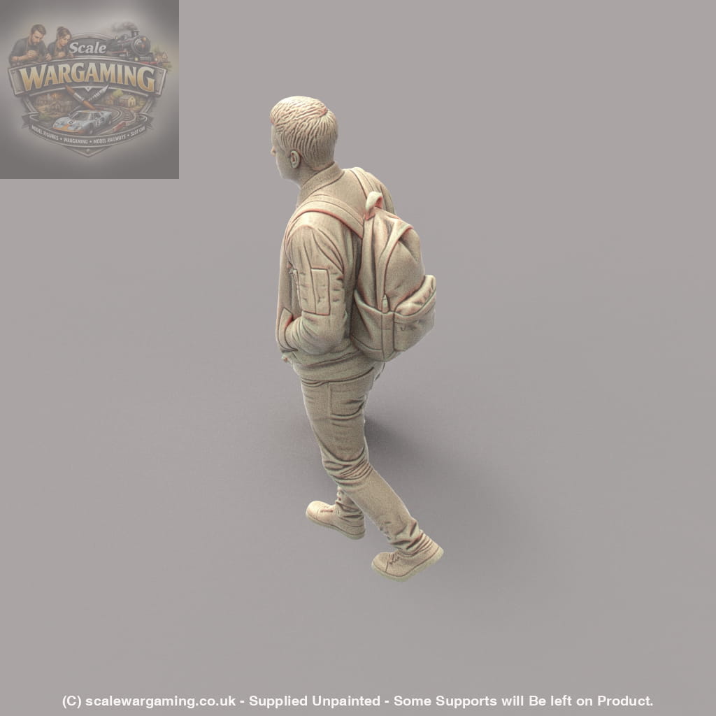 MM4178 Young Male Walking with Backpack Figure