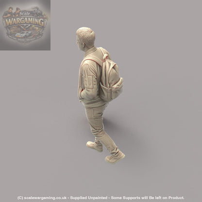 MM4178 Young Male Walking with Backpack Figure