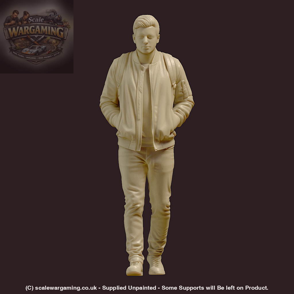 MM4178 Young Male Walking with Backpack Figure