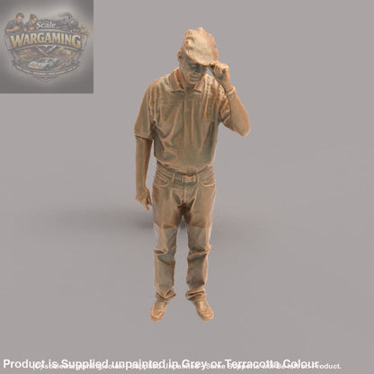 MM071 Older Male Farmer With Cloth Cap Figure
