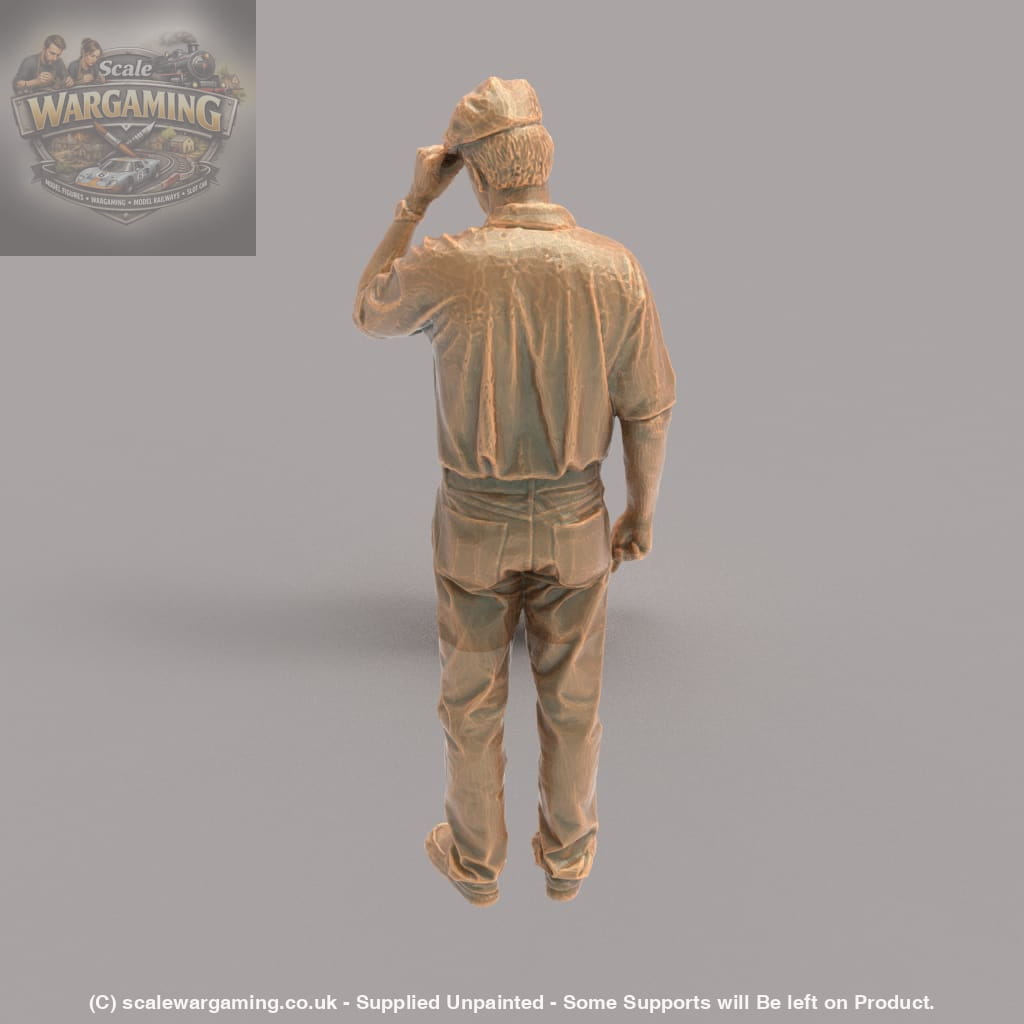 MM071 Older Male Farmer With Cloth Cap Figure