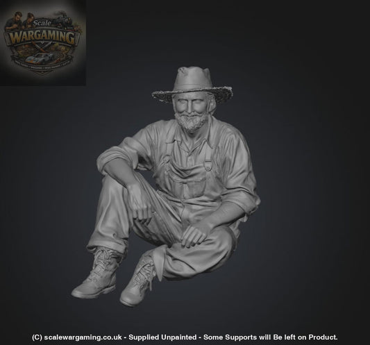 SW3114 Farmer Sitting Looking at View - Figure