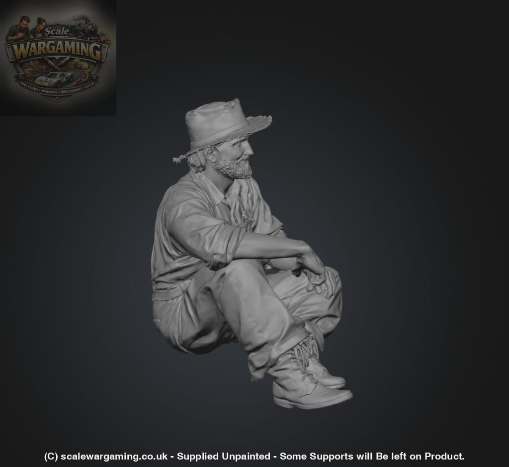 SW3114 Farmer Sitting Looking at View - Figure