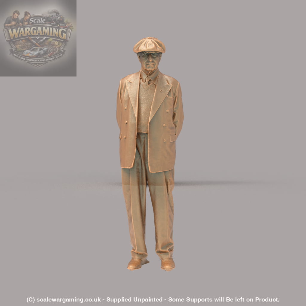 132s-0029 WW2 Older Gentleman Figure