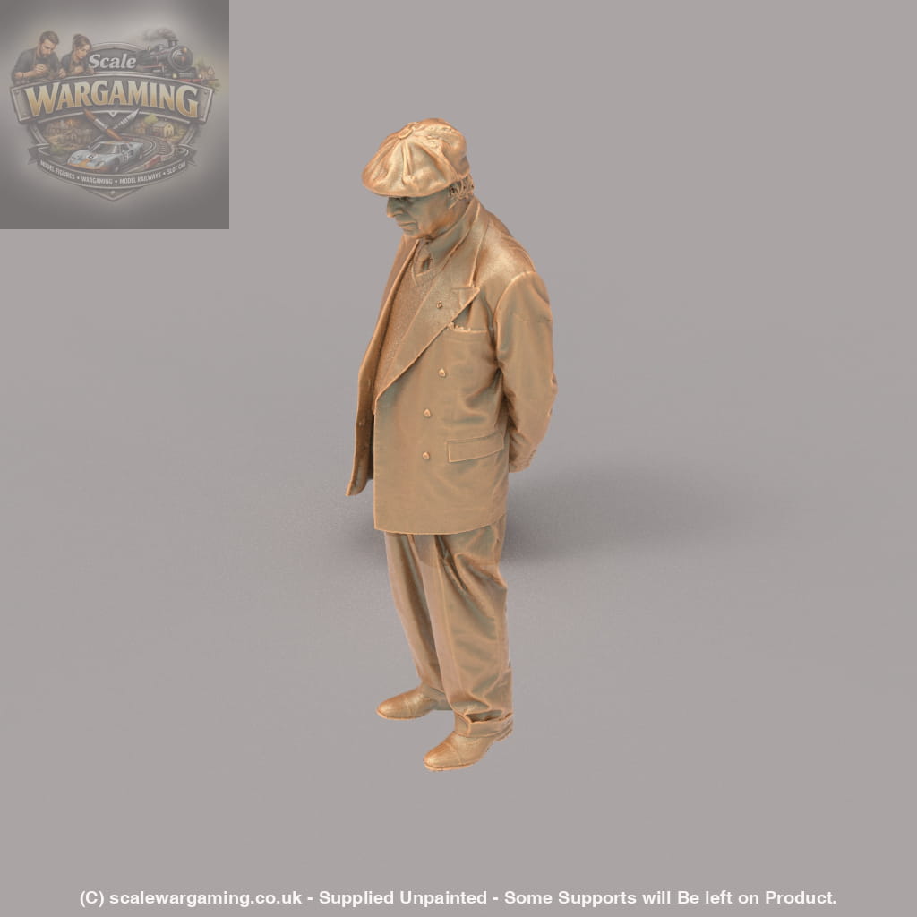 132s-0029 WW2 Older Gentleman Figure