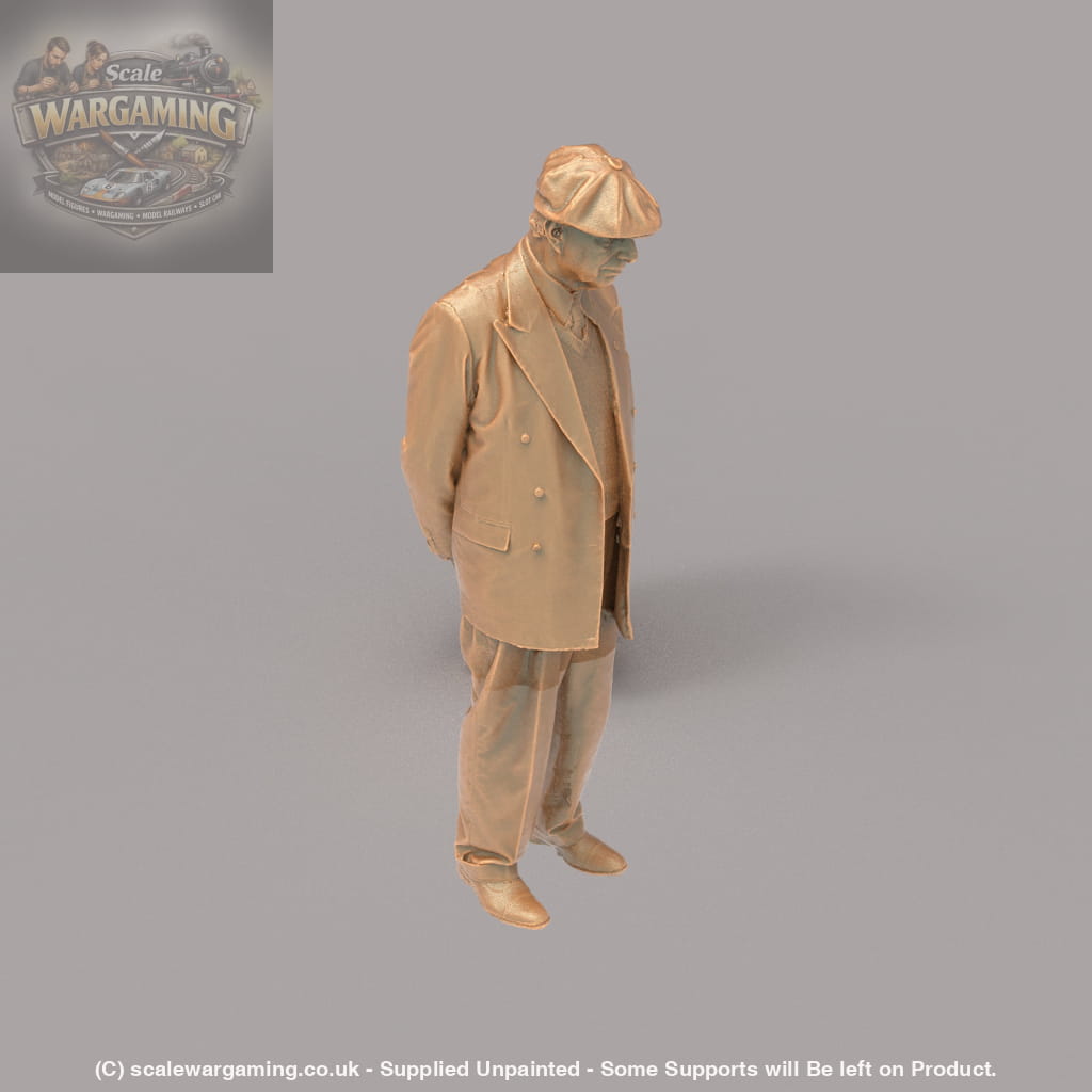 132s-0029 WW2 Older Gentleman Figure